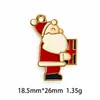 Componentes para aretes, pulseras, colgantes y accesorios DIY de aleación con diseño de goteo de aceite de Santa Claus, renos, árbol y copo de nieve, estilo caricatura transfronteriza