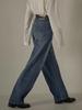 Jeans para Mujer Estilo Nuevo 2026 Primavera y Otoño Retro de Cintura Alta Pierna Recta Sueltos Casuales Pantalones Largos hasta el Suelo