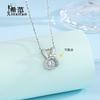 Collar de conejo inteligente de plata esterlina s925 para mujer, regalo del Año del Conejo, diseño de nicho exquisito con incrustaciones de diamantes para niña