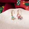 Brincos de Árvore de Natal Floco de Neve Diamante Agulha de Prata com Borla de Pérola Lançamento de Natal Brincos Elegantes de Luxo Leve Brincos da Moda