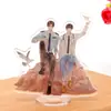 Chaveiro de Acrílico Personalizado Presente de Celebridade Suporte Dupla Face Anime Menino Desenho Animado Ornamento Chave do Carro