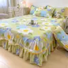 Falda de Cama Antideslizante de una Pieza Estilo Coreano Cubierta de Cama Sábana Protector de Colchón a Prueba de Polvo Venta al por Mayor Transfronteriza Envío Directo de Fábrica