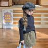 Suéter de Gola Alta Inverno Aimo Beibei Kidsren Espessado Macio e Sedoso Alta Elasticidade Coreano Camisa de Malha Básica para Meninas Trbottomy