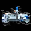 Máquina ferramenta multifuncional de precisão MX250, torno, furadeira e fresadora, máquina integrada M250 * 550, máquina ferramenta multifuncional
