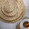 Manteles individuales de paja, Posavasos, Esteras de jacinto de agua, Posavasos estilo japonés, Posavasos para ollas, Esteras aislantes del calor tejidas a mano, Posavasos para té, Engrosados y 100% hechos a mano