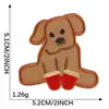Ventas Directas de Fábrica Parche Bordado Autoadhesivo de Animales de Dibujos Animados Perro Accesorios Accesorios para Ropa Maletas Parches de Tela