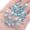 Cuentas Rectangulares de Cristal Chapado en Cristal Cuentas Hechas a Mano Pulsera DIY Cadena para Teléfono Móvil Cuentas Sueltas Material para Joyería Accesorios