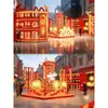 Decorações de Pavilhão Estilo Tradicional para o Festival da Primavera e Ano Novo, Adereços Decorativos de Iluminação Comercial e Dispositivos de Iluminação