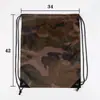Bolsa con Cordón de Camuflaje en Stock Venta al por Mayor de Fábrica Bolsa con Cordón de Poliéster Mochila Deportiva de Fitness para Almacenamiento con Logotipo Impreso
