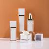 Botellas Acrílicas Cuadradas de Alta Gama para Loción y Crema, Materiales de Empaque Cosmético, Set de Dosificador, Botellas para Esencia, Productos para el Cuidado de la Piel al por Mayor