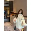 Nova Peça de Lã com Pelo de Raposa de Rica Herdeira Celebridade da Internet Capa Francesa de Lã Roupa Externa Roupa Externa Dupla Face de Lã Roupa Externa Feminina