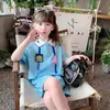 Traje de Verano para Niñas 2025 Nuevo Estilo de Ropa de Verano Ropa Infantil Estilo Coreano Casual Traje Polo