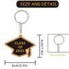 Temporada de Formatura 2025 Chaveiro Pingente de Chapéu de Bacharel Acrílico Plano Decoração de Mochila Presente Transfronteiriço Europeu e Americano