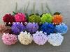 Hortensia grande individual, hortensia de cuatro esquinas, flores artificiales para bodas, arcos, paredes de flores, accesorios para sesiones de fotos.
