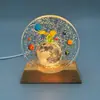 Nueva Luz de Noche de Astronauta con Cielo Estrellado, Impresión a Color y Grabado Interno, Adorno Luminoso, Regalo Creativo, Luz de Ambiente para Dormitorio