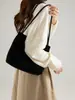 Bolso de Hombro Estilo Coreano 2026 Otoño Invierno Casual Versátil Retro Gamuza Cubo Bolso Tote Para Clase Viajes Diarios