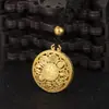 Collar Colgante de Flor de Loto Brújula de Ocho Tesoros Chapado en Oro para Mujer, Colgante Accesorio de Ocho Tesoros Vacío de Imitación de Oro Atrae la Fortuna