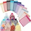 Bolsas de Organza al por Mayor en Stock con Opción de Imprimir Logo, Paquetes de Muestra para Regalo, Bolsas Transparentes de Empaque, Bolsas de Gasa Perlada de Color Sólido con Cordón