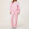 Conjunto de sudadera de estilo europeo y americano para otoño/invierno para mujer, casual y de corte holgado, diseño deportivo, cárdigan con cremallera, grueso y cálido, conjunto de dos piezas