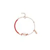 Pulsera de Cordón Rojo de la Suerte para Mujer con Colgante de Paz y Jade Hetian, Pulsera Roja de Buena Suerte, Regalo de Año Nuevo del Año Zodiacal para Novia