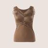 Chaleco Térmico Sexy de Encaje sin Costuras con Cuello en V Terciopelo Alemán Doble Cara Cepillado Ropa Interior para Base sin Sujetador Chaleco Térmico