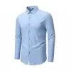 Camisa de manga corta para hombre transfronteriza, alta calidad, elástica, resistente a las arrugas, talla grande, estilo casual y de negocios