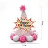 Sombrero de Cumpleaños para Niños y Adultos Punto Láser Reflectante Gorra Puntiaguda de Bola Gorra Puntiaguda de Fiesta Gorra de Corona Gorra de Bola Mao