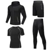 Conjunto de fitness outono e inverno conjunto de quatro peças secagem rápida sportswear masculino fabricantes uniforme de treino de equipe de basquete pode ser impresso LOGOTIPO