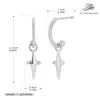 Pendientes de Plata de Ley S925 al por Mayor de la Fábrica de Origen, Pendientes de Círculo en Forma de C con Cono Puntiagudo, Suministro Exclusivo Transfronterizo, en Stock
