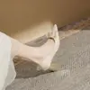 Jin Jin CH60-25 zapatos de boda de tacón grueso de corte bajo zapatos de boda nuevos 2023 nuevos de primavera y otoño con flor punta tacón alto zapatos de una sola capa para mujer