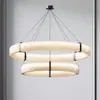 Luminária Pendente para Restaurante Moderna Simples Luxo Leve Personalidade Criativa Anel Redondo Sala de Jantar 2026 Designer Mesa de Jantar Balcão de Bar Luminárias