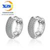 Brincos Banhados a Prata Moda Brincos Japonês e Coreano Fofo Dupla Camada Diamante Zircônia Brincos para Mulheres