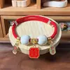Collar para Perros y Gatos, Cascabel de Bloqueo de Longevidad, Adorno Silencioso de Año Nuevo Estilo Chino, Collar de Hilo Rojo Repelente de Insectos de Alcanfor