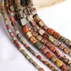 Contas Retangulares Irregulares Naturais Pedra Picasso Nuwa Importada Fio Vermelho Contas Soltas Contas Coroa de Fênix Acessórios para Joias DIY