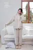 896 Kexika Conjunto de Pijama de Lana de Cordero para Mujer, Invierno Engrosado Bloque de Color Cálido Cuello Alto Cremallera Traje de Casa, Se Puede Usar al Aire Libre