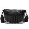 Bolso Pequeño Estilo Fragante Bolso de Moda 2022 Nuevo Cruzado Remache Casual Bolso de Hombro Tendencia Coreana Correa Ancha Bolso de Pecho Borla Bolso para Mujer