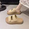 2026 Pantuflas de Verano para Mujer con Tira Doble, Suela Gruesa, Velcro, Antideslizantes, Estilo Birkenstock, Moda para Exteriores, Versátiles