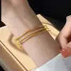 Pulsera Transfronteriza de Acero Inoxidable Europea y Americana, Pulsera de Clavo de Acero de Titanio para Mujer, No se Desvanece, Simple, Versátil, Pulsera de Moda y Elegante