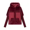 Produtos Novos de Inverno 2025 Moda de Rua Casual Europeia e Americana Patchwork de Pele Sintética Jaqueta W091 2997