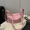 Bolso de Hombro de Color Sólido para Mujer 2025 Nuevo Popular en Internet Simple Hombro Axila Bolso Suave PU Bandolera Bolso Dumpling Combinable