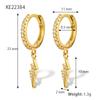 Pendientes de Rayo Europeos y Americanos de Venta Caliente Transfronterizos de Plata S925 Circonita Microincrustada Pendientes de Lujo Accesible Moda de Gama Alta Pendientes Personalizados