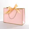Bolsa de Mano Lazo Bolsa de Papel Impresión Bolsa para Prenda Bolsa de Regalo Bolsa de Compras Bolsa de Embalaje Bolsa Cosmética Color Comercio Exterior