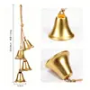 Sino de Corda de Cânhamo Mais Vendido da Amazon, Sino de Natal de Metal, Sino de Ferro para Pendurar na Parede de Casa, Sino Trombeta Cor de Cobre Vintage, Em Estoque