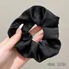 Novo modelo 2026 scrunchie de cetim preto para mulheres, elástico de cabelo de alta qualidade, elástico elegante para rabo de cavalo baixo, acessório de cabelo estilo casual
