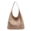 Bolso de Hombro Individual de Gran Capacidad Retro Transfronterizo Bolso Tote de Alta Gama para Viajes Estilo Perezoso Bolso de Mano de Cuero Suave Bolso Personalizado para Mujer