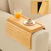 Bandeja de apoio de braço de sofá preguiçoso para uso doméstico em madeira, dobrável, para lanches, comida, café na sala de estar e armazenamento lateral