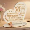 Regalos de Dinero para Bodas: Decoración de Mantel con Forma de Corazón de Madera con Sellos de Tiempo y Regalos en Dinero Combinados para un Regalo de Aniversario