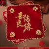 Pañuelo rojo de boda, pañuelo rojo pequeño con el carácter "feliz" impreso, pañuelo cuadrado pequeño para bodas, pañuelo de boda estilo chino, artículo de dote de la novia