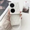 Capa de Celular Ins Estilo Pequeno Fragrante Couro Eixo Médio para Huawei pocket2 pockets Tela Dobrável