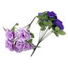 Rosas Simuladas de 7 Cabeças, Buquê para Salão de Casamento, Decoração Pastoral, Flor Falsa para Caminho de Flores, Decoração de Mesa, Arranjo Floral